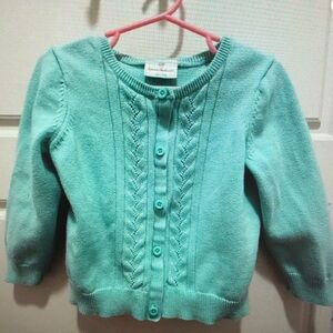 Aqua Button-Up Cardigan